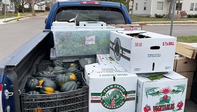 Food donation from local farmers