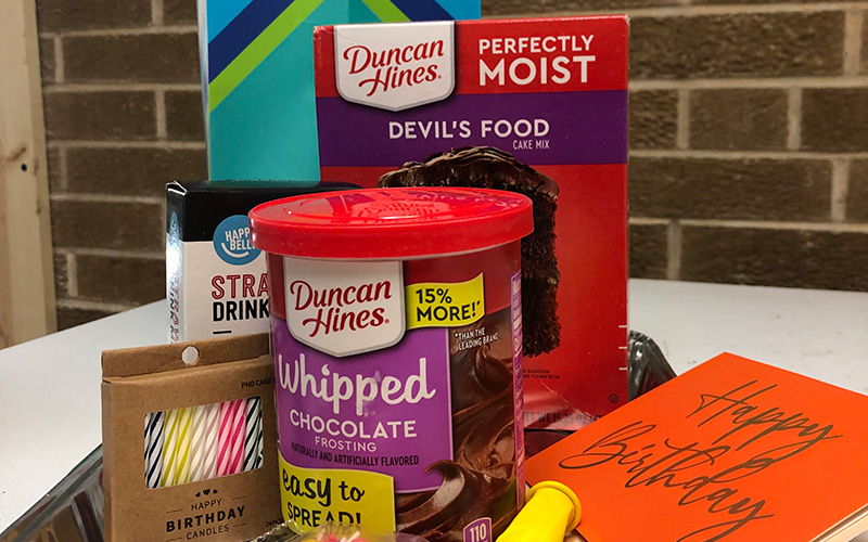 Birthday cake kit donation