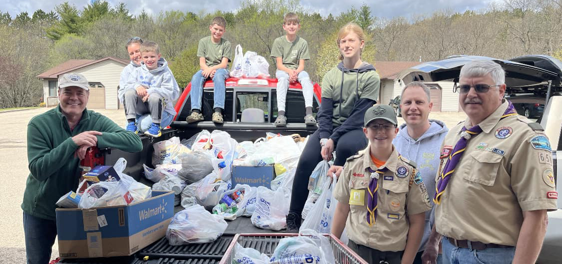 Boy Scout food donation